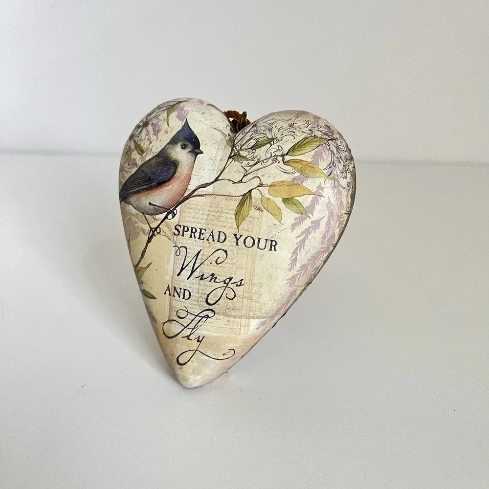 Art Hearts 2019 Blue Jay Spread Your Wings And Fly With Tassel Key Stand cottage